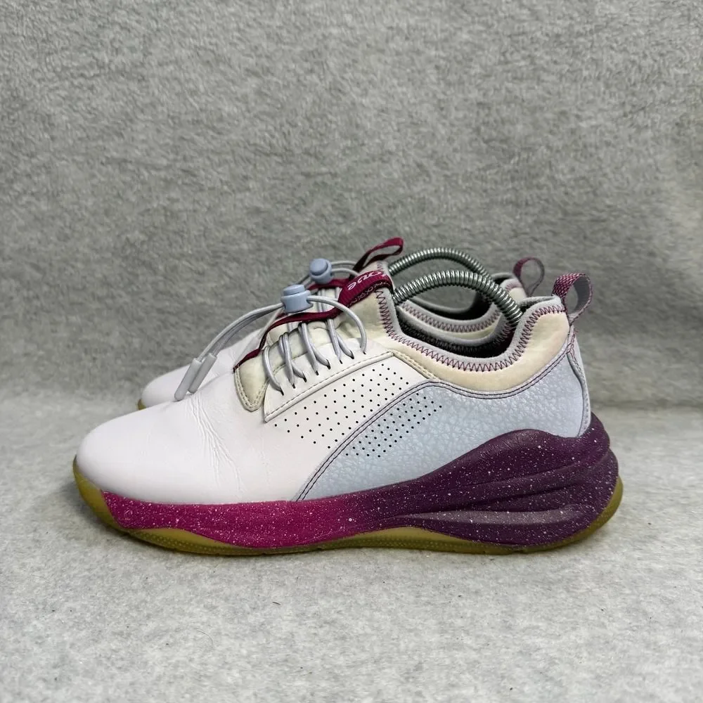 Women's White, Pink & Purple Lightweight Athletic Sneakers